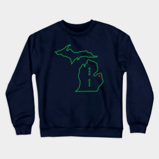 Bad Axe MI Love (Green) Crewneck Sweatshirt